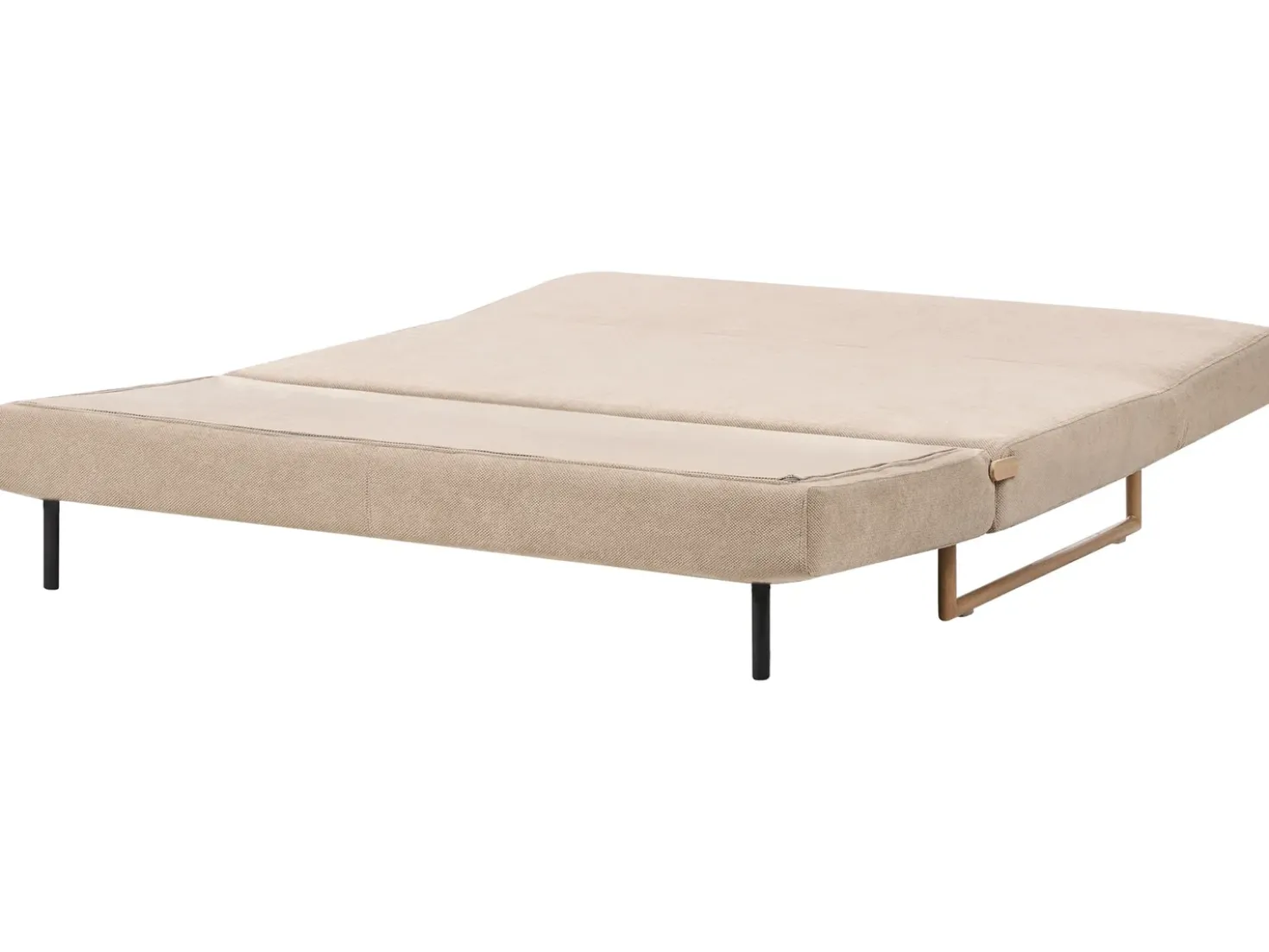 Divano letto 3 posti JERSLEV Tessuto Marrone chiaro