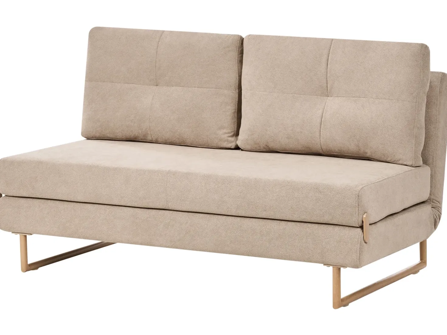 Divano letto 3 posti JERSLEV Tessuto Marrone chiaro