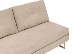Divano letto 3 posti JERSLEV Tessuto Marrone chiaro