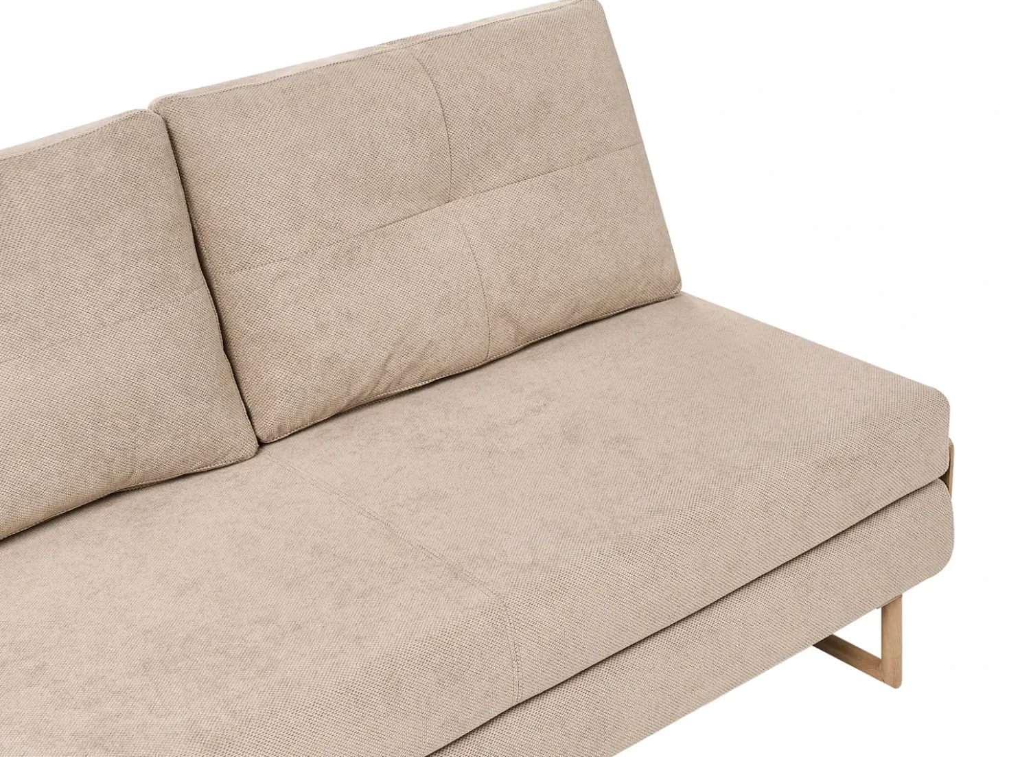 Divano letto 3 posti JERSLEV Tessuto Marrone chiaro