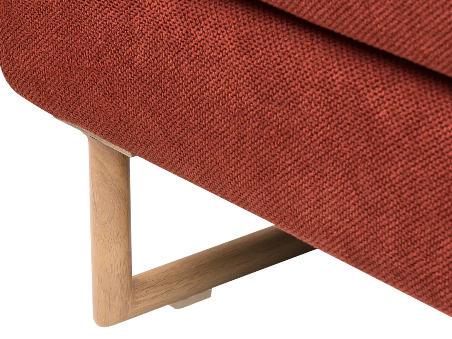 Divano letto 3 posti JERSLEV Tessuto Rosso