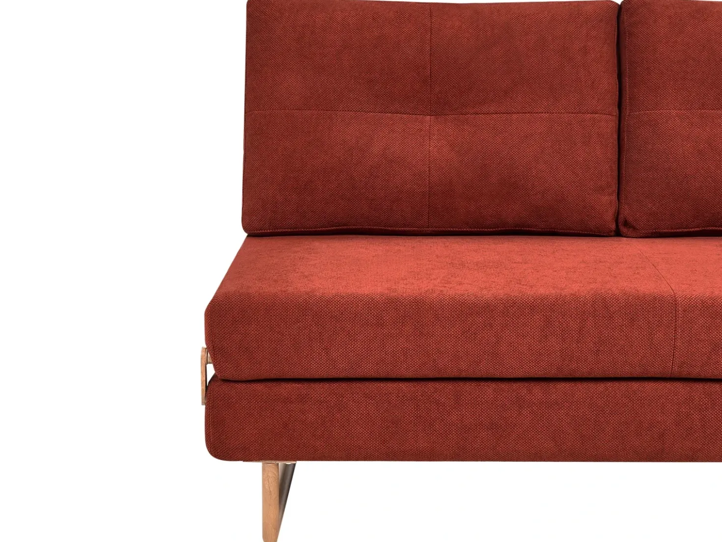 Divano letto 3 posti JERSLEV Tessuto Rosso