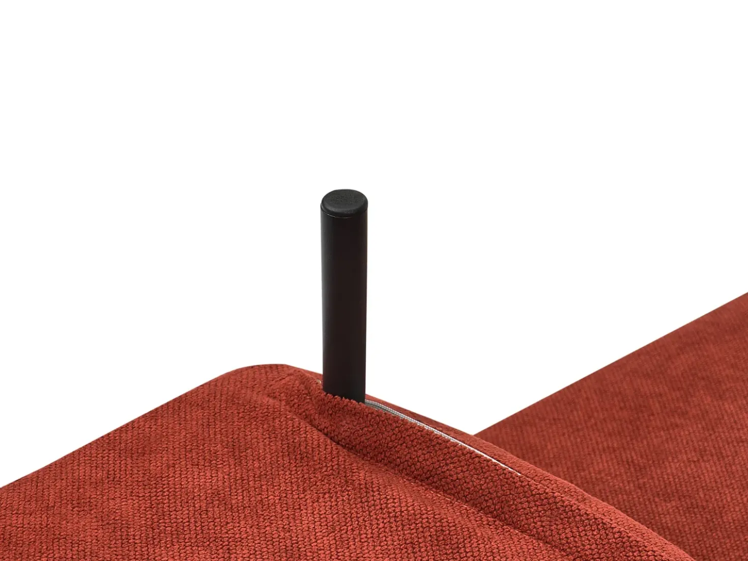 Divano letto 3 posti JERSLEV Tessuto Rosso