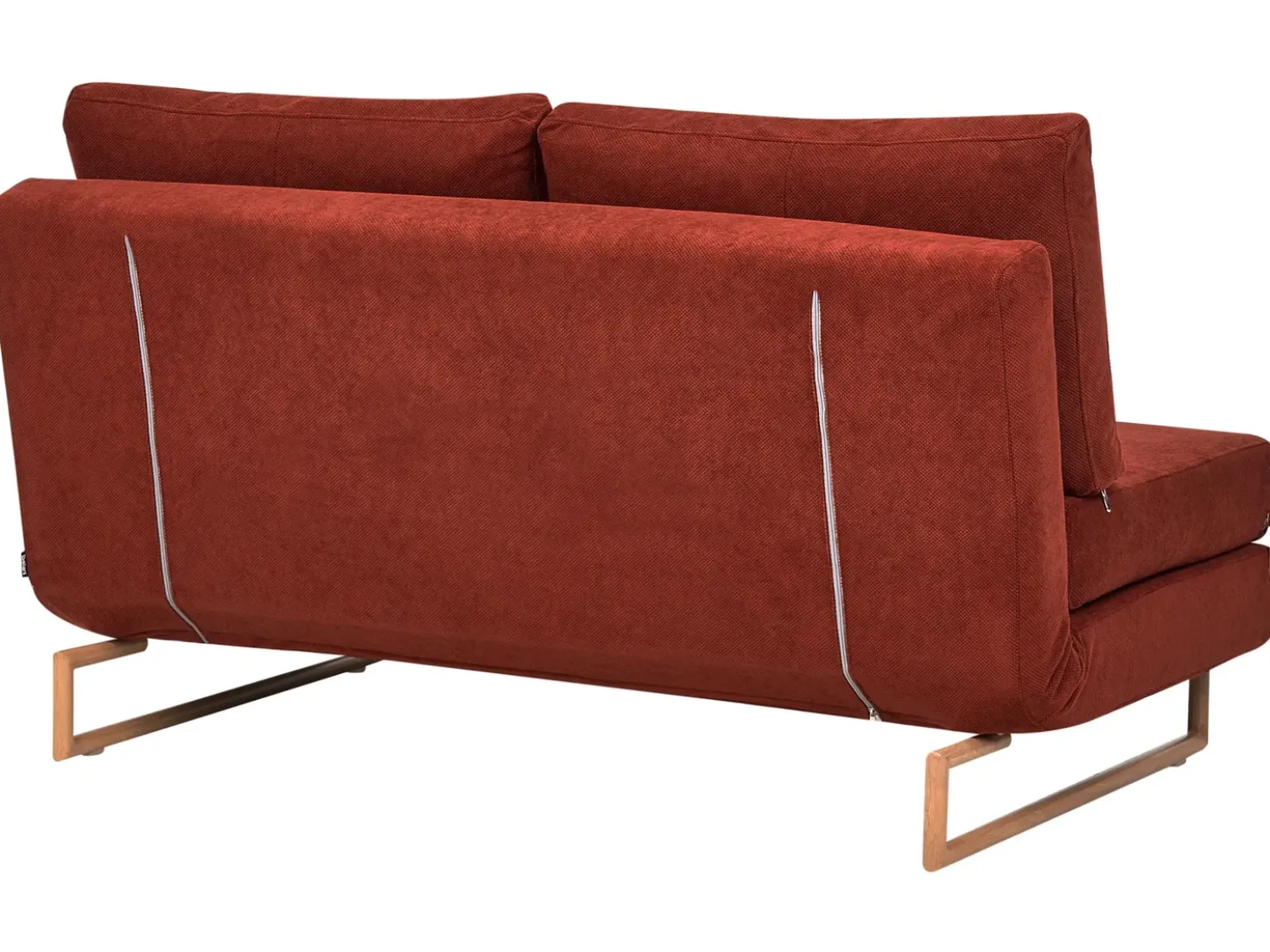 Divano letto 3 posti JERSLEV Tessuto Rosso