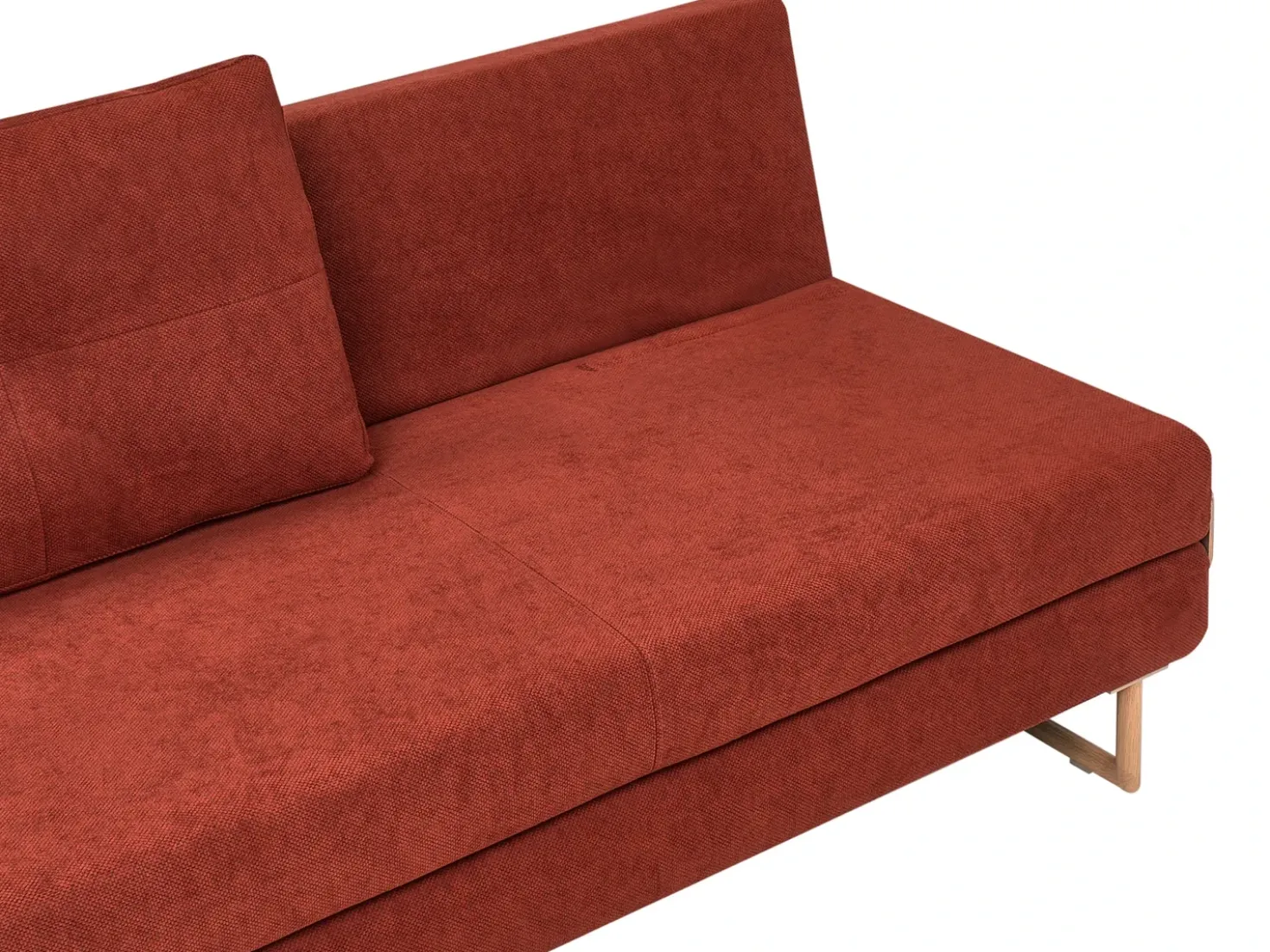 Divano letto 3 posti JERSLEV Tessuto Rosso