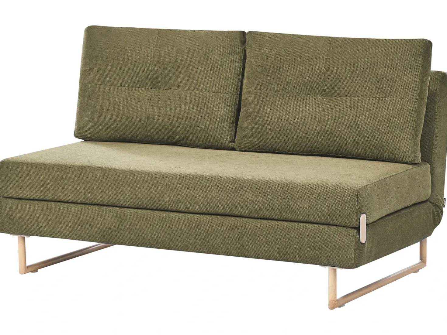 Divano letto 3 posti JERSLEV Tessuto Verde