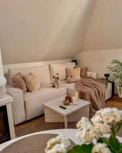 Best Beliani Divano letto 3 posti KARILA Tessuto chiaro con contenitore Beige