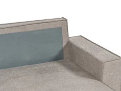 Beliani Divano letto 3 posti KARILA Tessuto Tortora con contenitore Beige