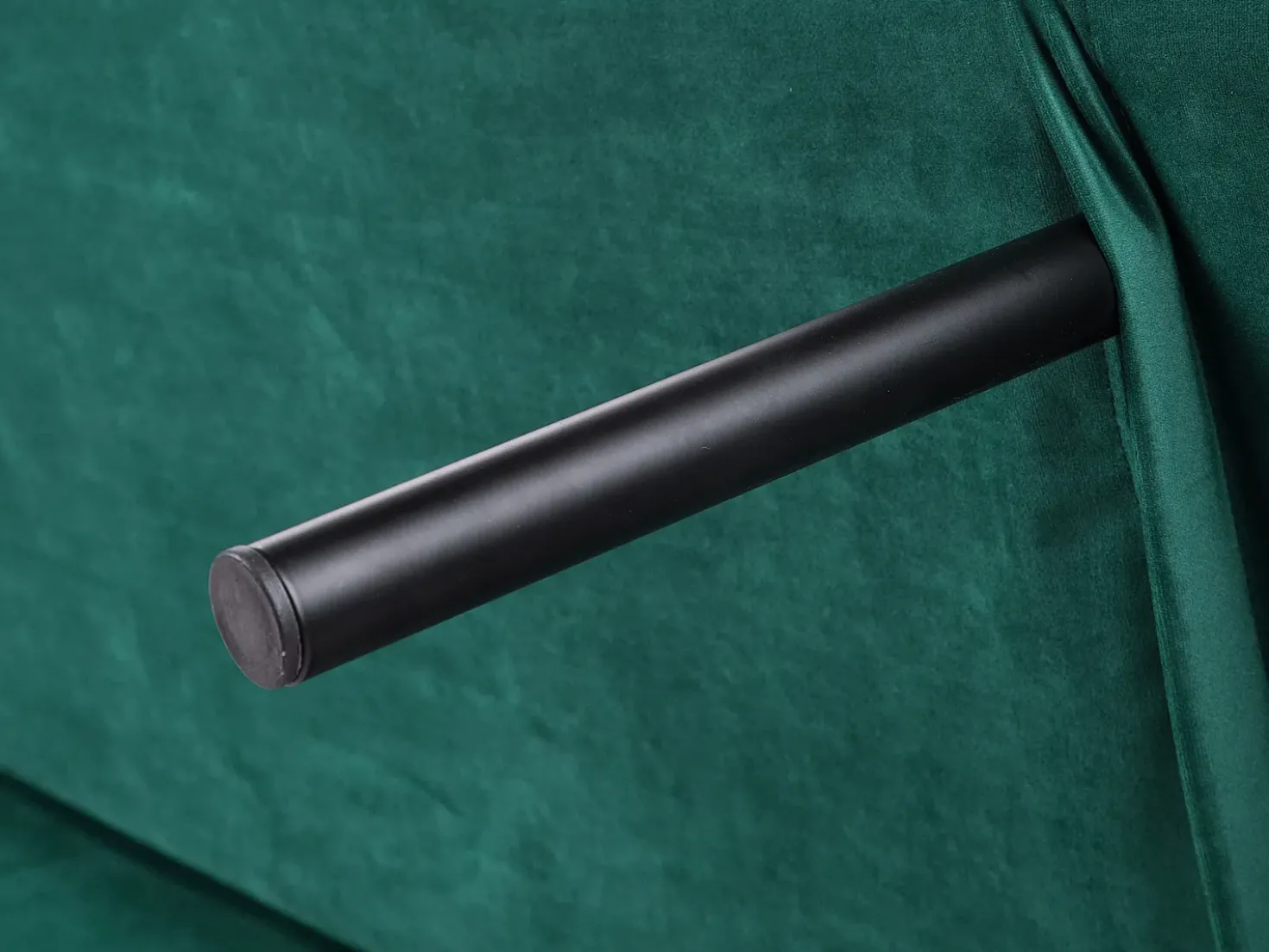 Divano letto 3 posti SELNES Velluto Verde smeraldo