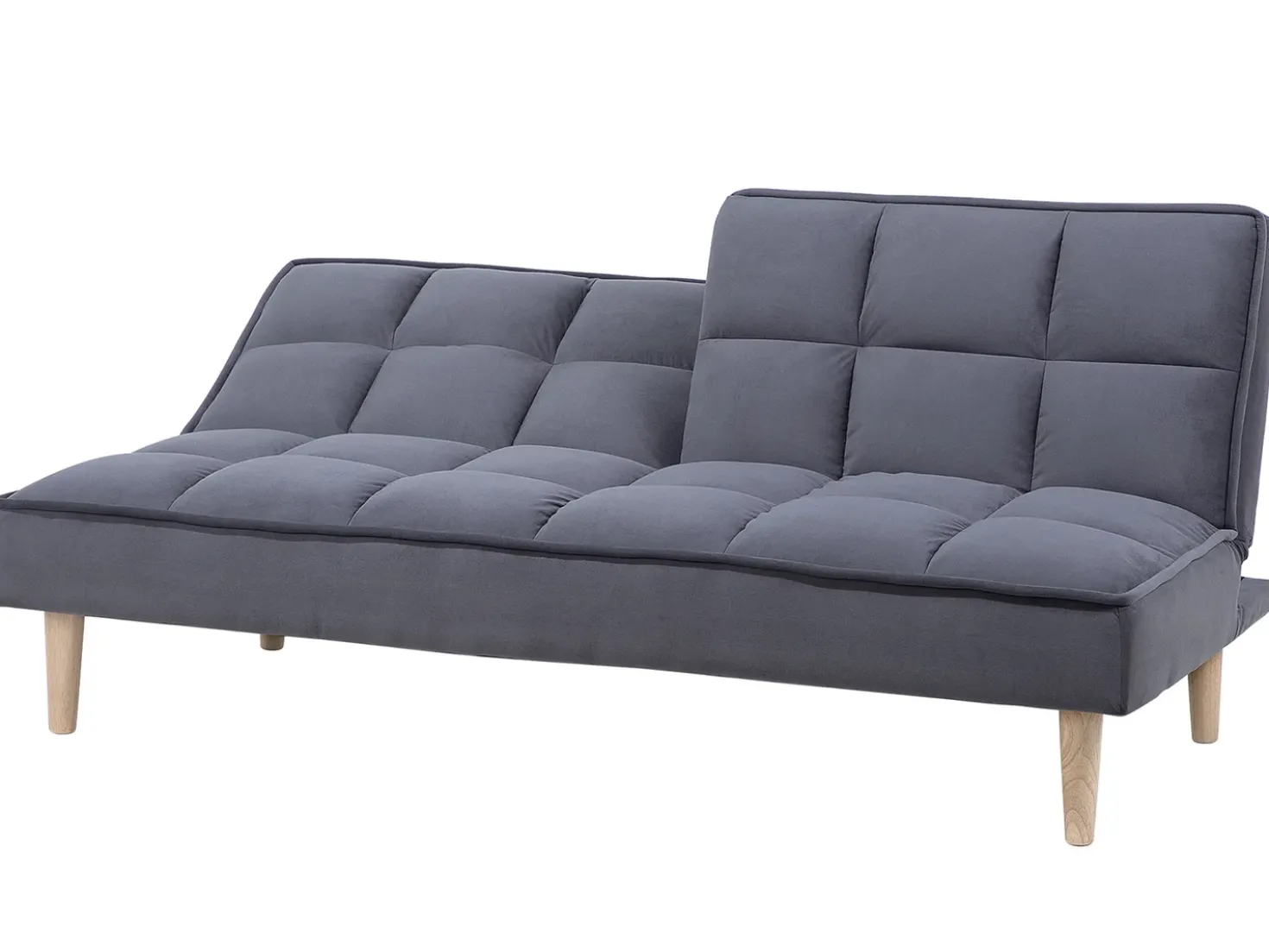 Divano letto 3 posti SILJAN Tessuto Grigio scuro