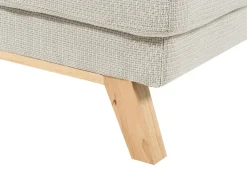 Clearance Beliani Divano letto 3 posti SIRO Tessuto Beige chiaro con contenitore Lato Sinistro Beige Marrone