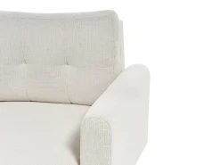 Clearance Beliani Divano letto 3 posti SIRO Tessuto Beige chiaro con contenitore Lato Sinistro Beige Marrone