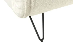 Divano letto 2 posti VESTFOLD Bouclé Bianco sporco