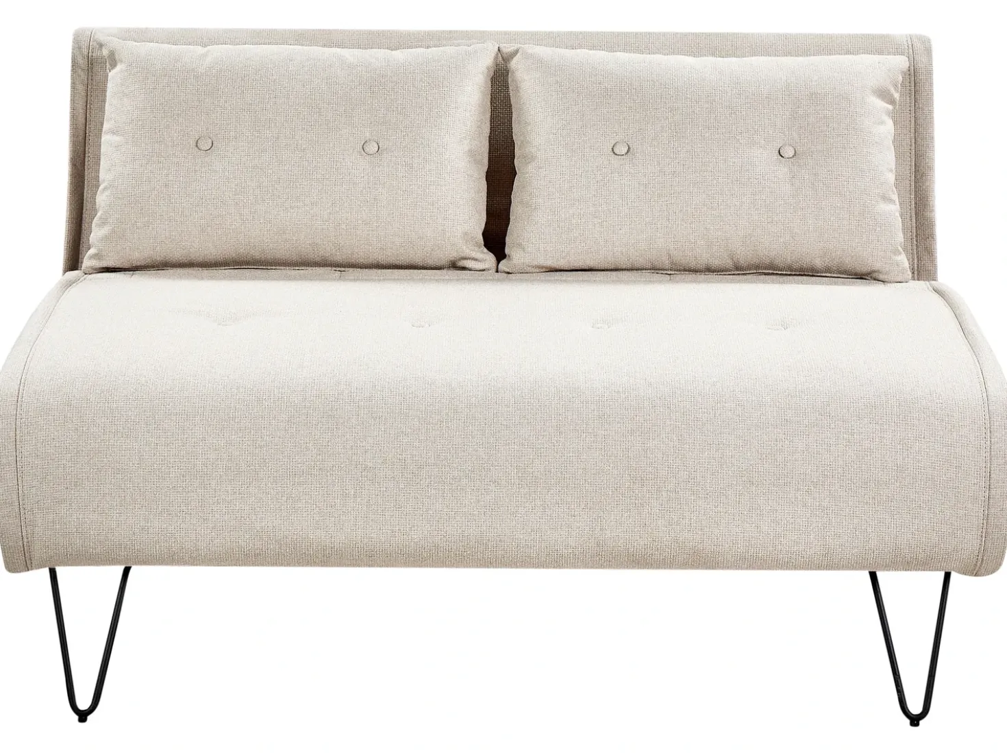 Divano letto 2 posti VESTFOLD Tessuto Beige chiaro
