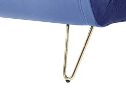Divano letto 2 posti VESTFOLD Velluto Blu marino