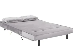 Divano letto 2 posti VESTFOLD Velluto Grigio