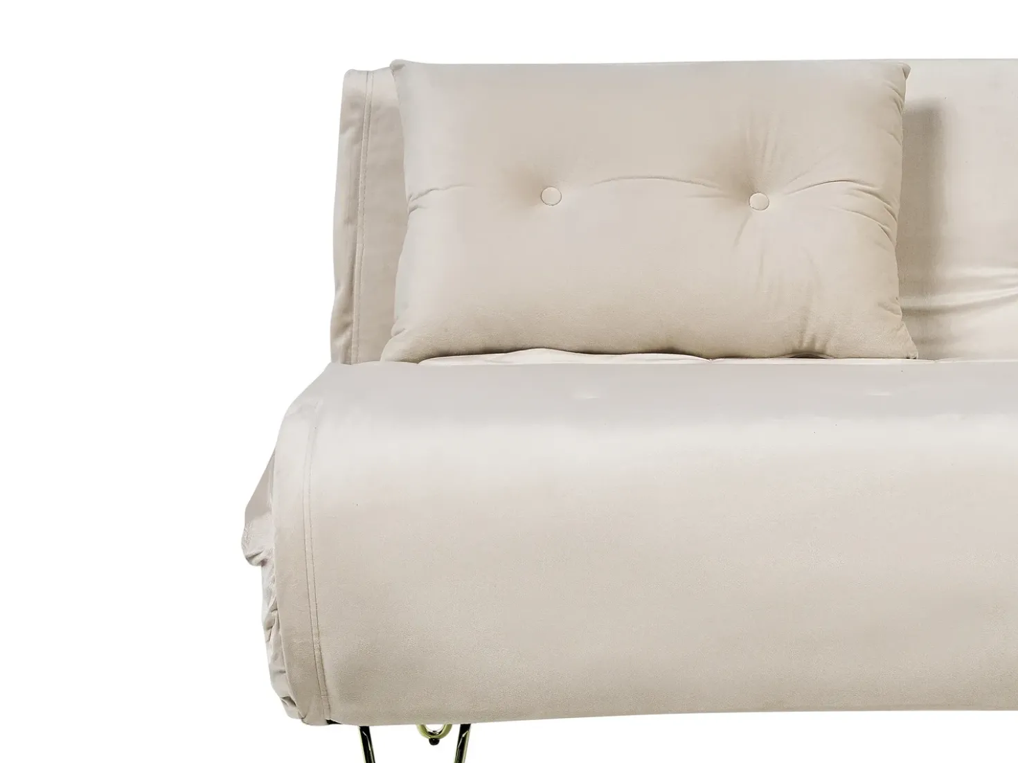 Divano letto 2 posti VESTFOLD Velluto Beige