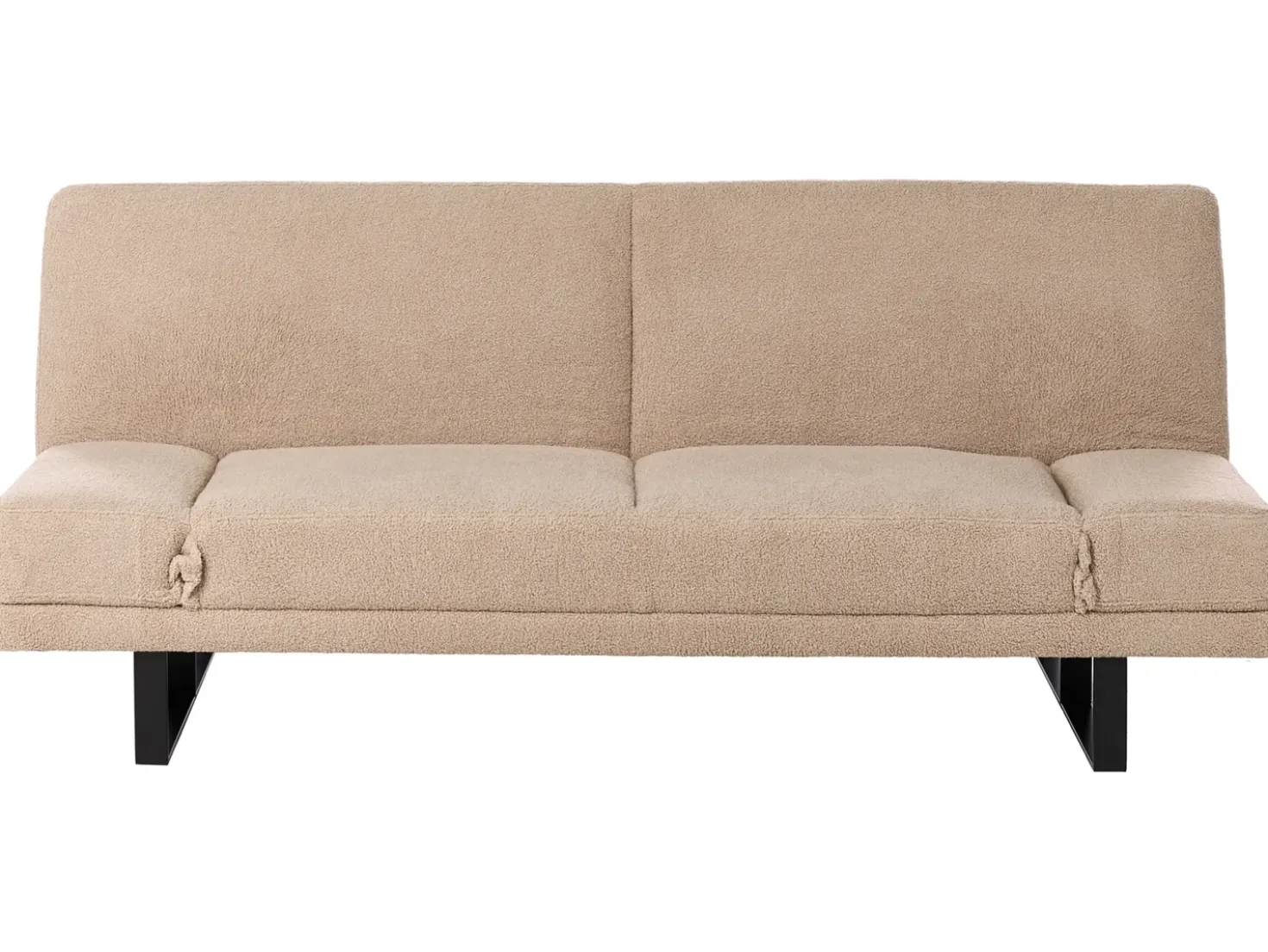 Divano letto 2 posti YORK Bouclé Beige sabbia