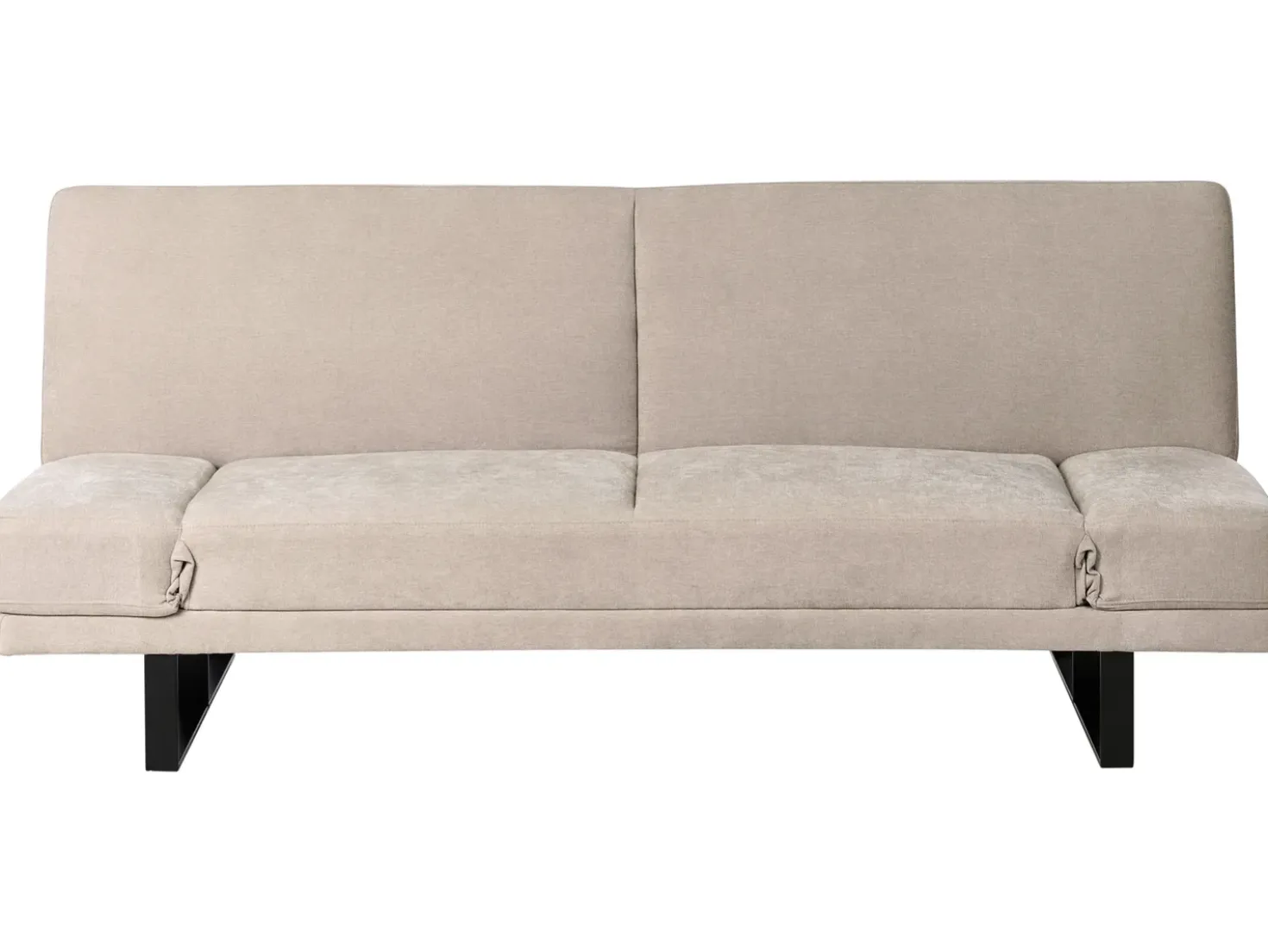 Divano letto 2 posti YORK Ciniglia Beige chiaro