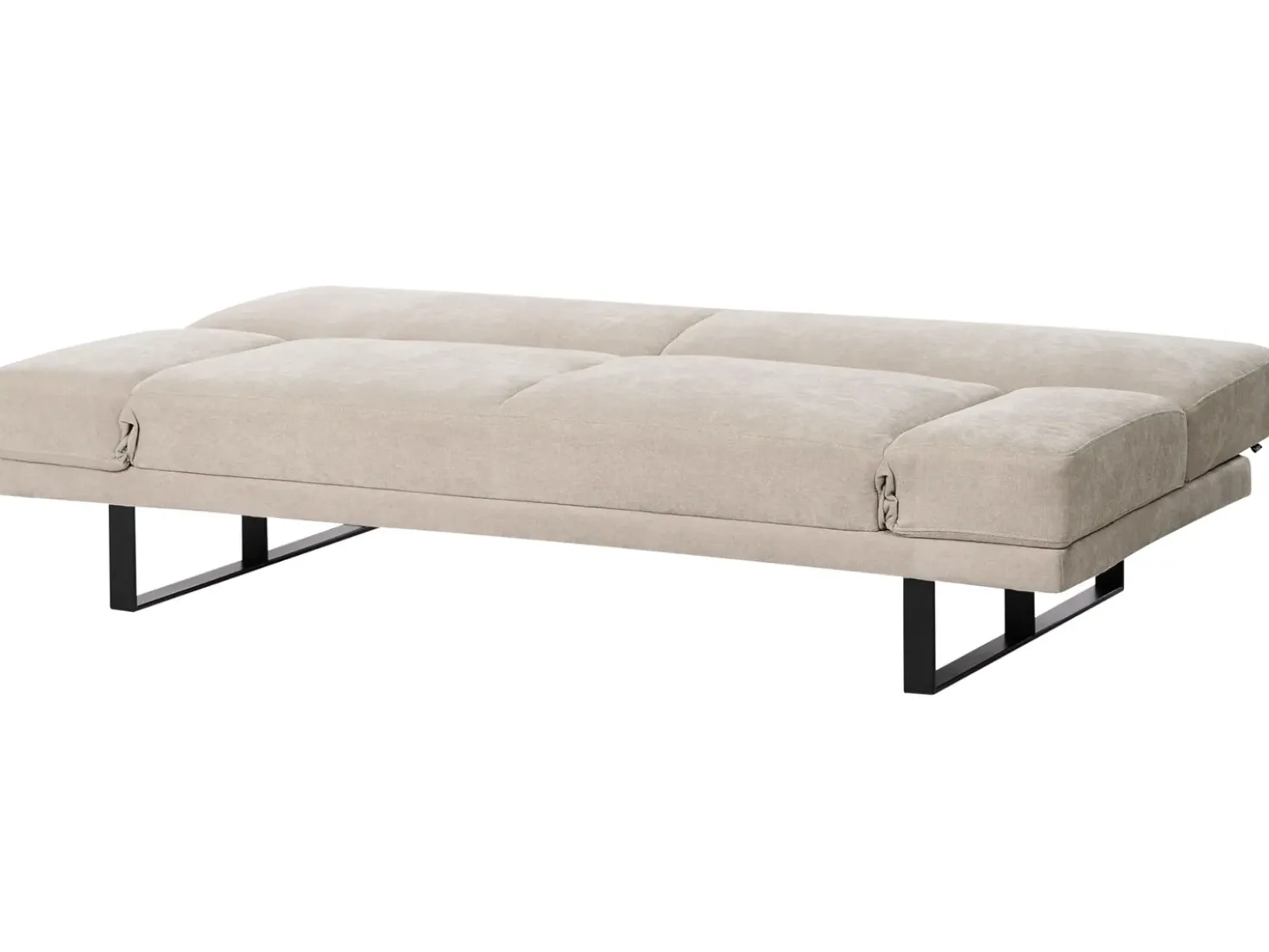 Divano letto 2 posti YORK Ciniglia Beige chiaro