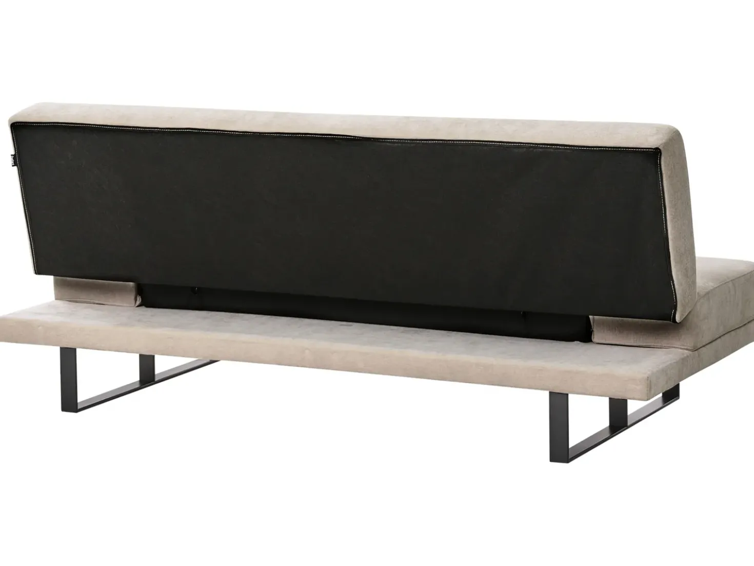 Divano letto 2 posti YORK Ciniglia Beige chiaro