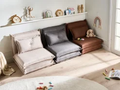Divano letto singolo DELLEN Tessuto Marrone
