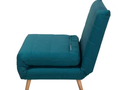 Clearance Beliani Divano letto singolo SETTEN Tessuto Blu oltremare Marrone Blu