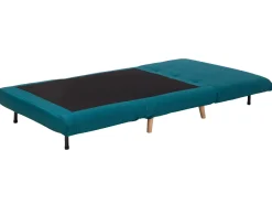 Clearance Beliani Divano letto singolo SETTEN Tessuto Blu oltremare Marrone Blu