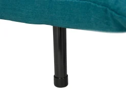 Clearance Beliani Divano letto singolo SETTEN Tessuto Blu oltremare Marrone Blu