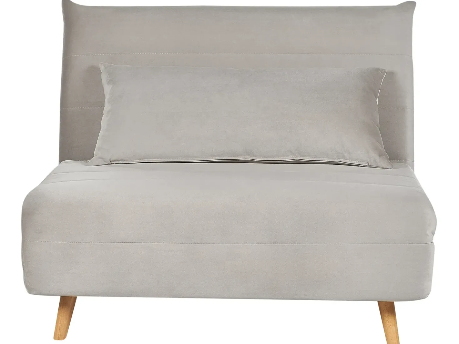 Divano letto singolo SETTEN Velluto Grigio chiaro
