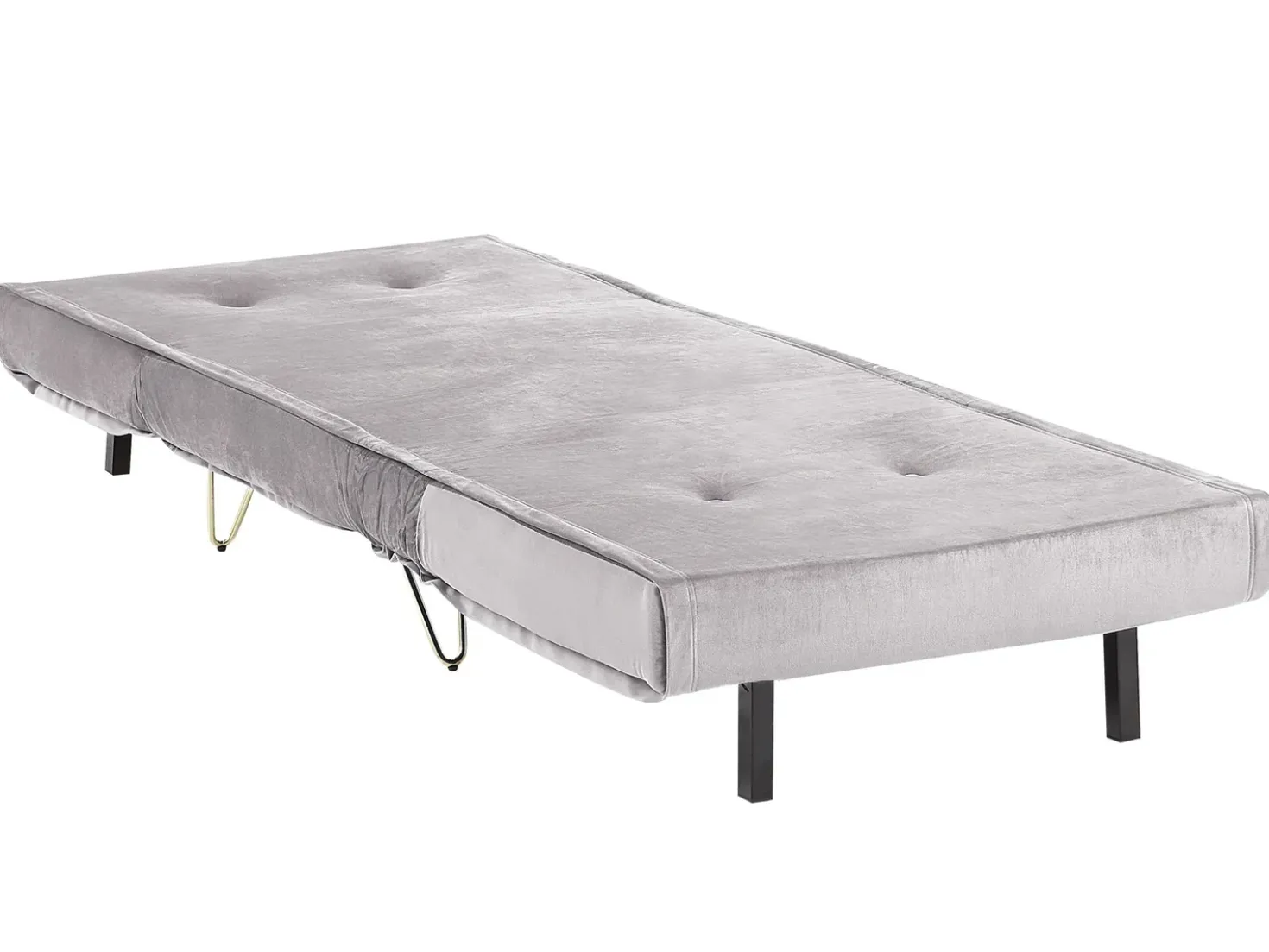 Divano letto singolo VESTFOLD Velluto Grigio