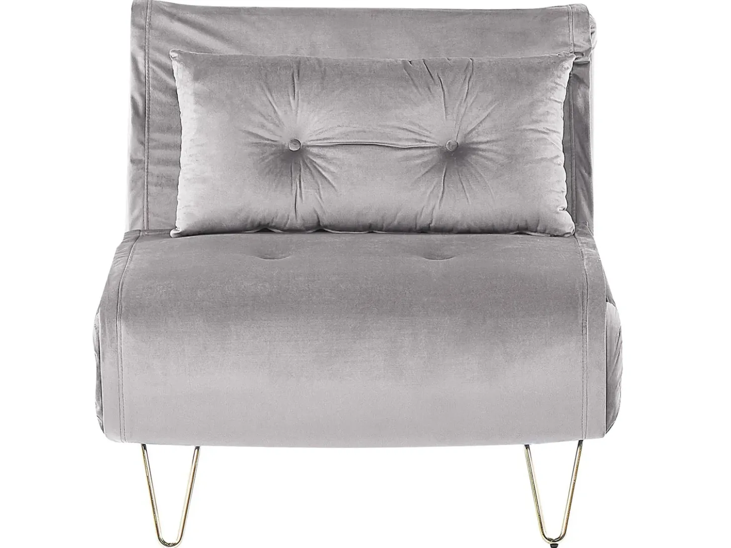 Divano letto singolo VESTFOLD Velluto Grigio