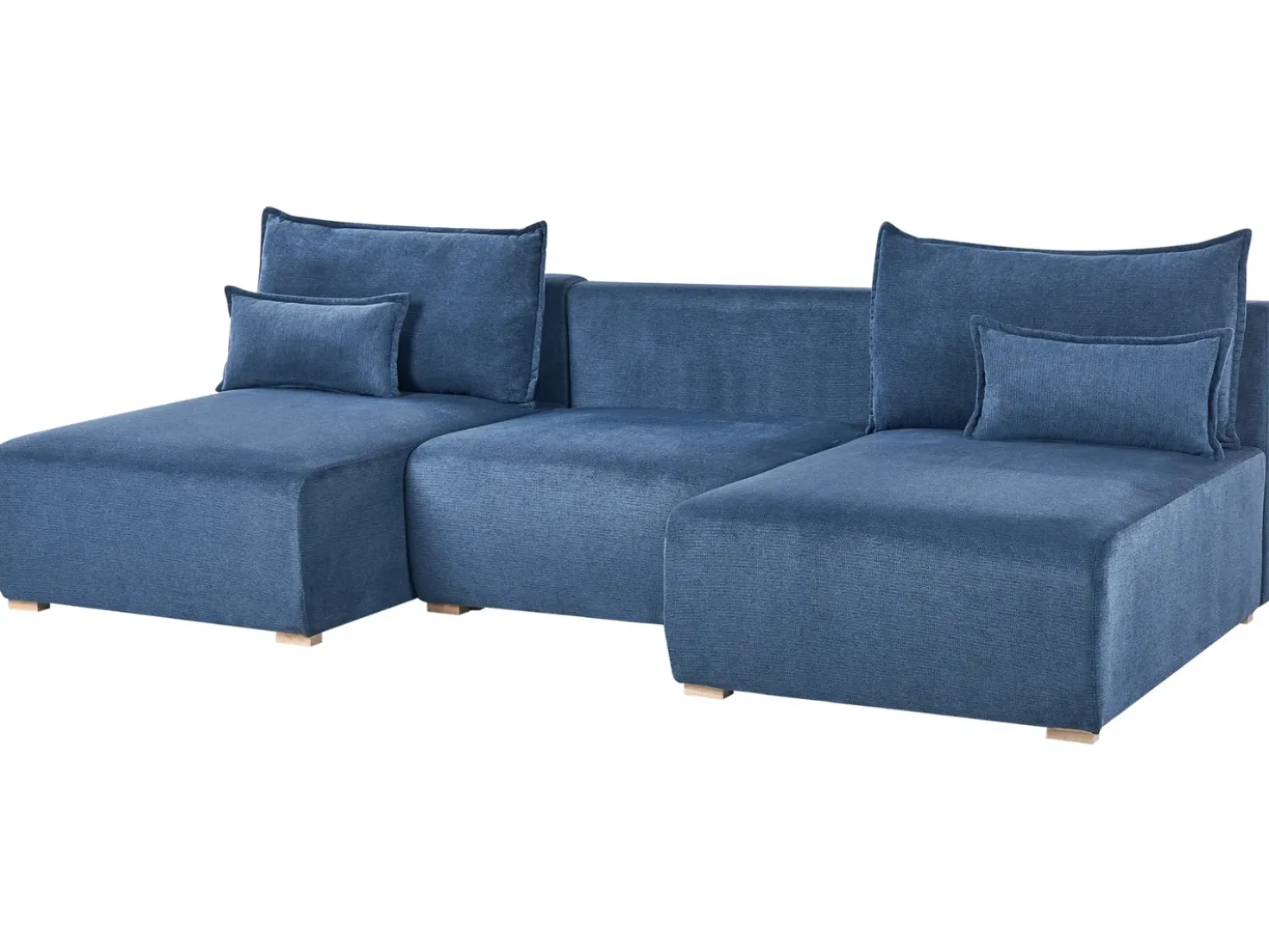 Divano modulare a U NERBO Tessuto Blu