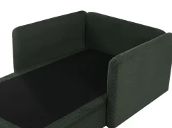 Divano modulare a U 4 posti EGERIS Velluto a coste Verde scuro