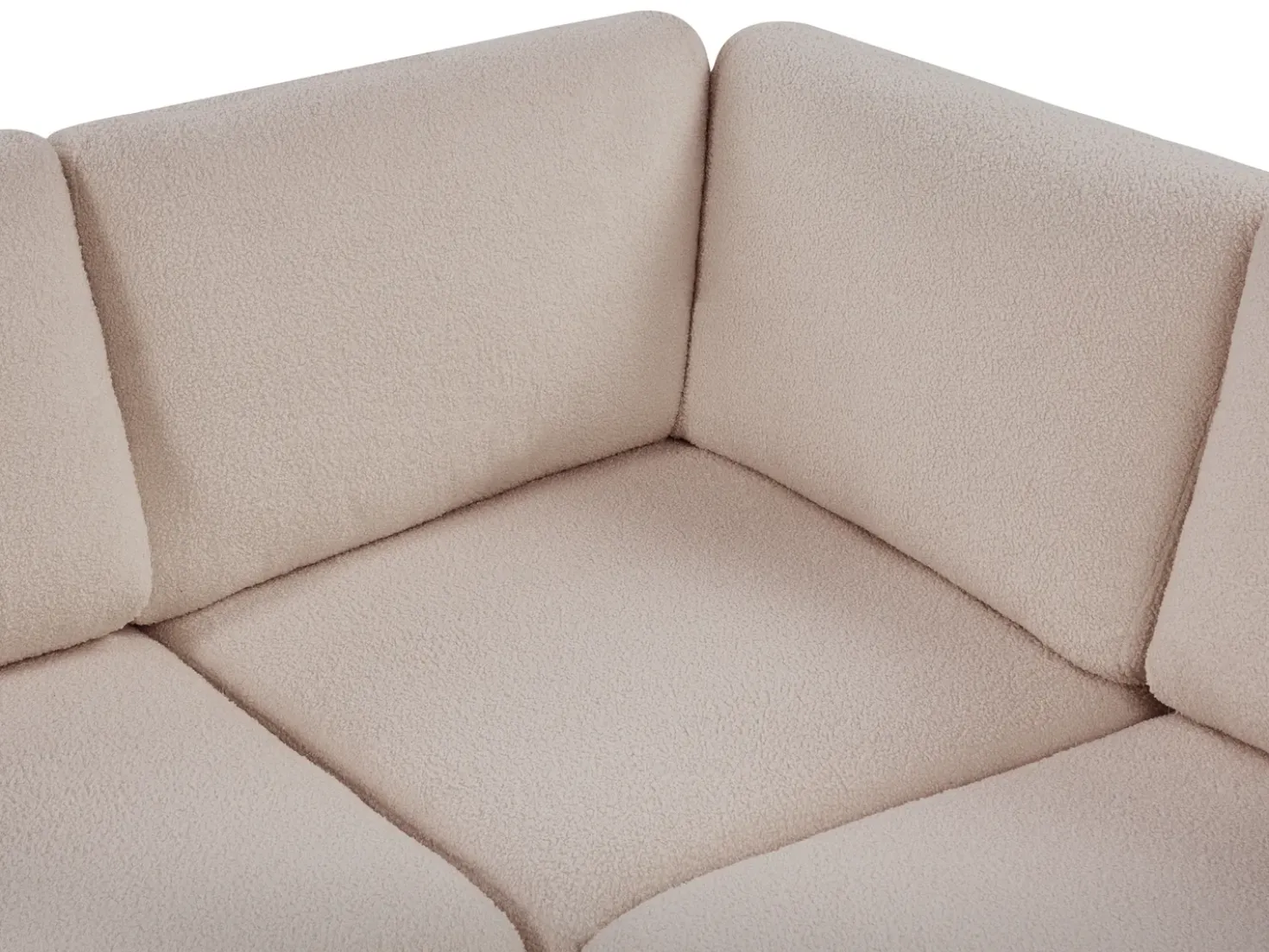Divano modulare a U 8 posti KIVVIK Bouclé Beige