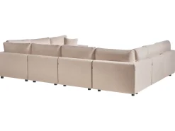 Divano modulare a U 8 posti MESNALI Bouclé Beige
