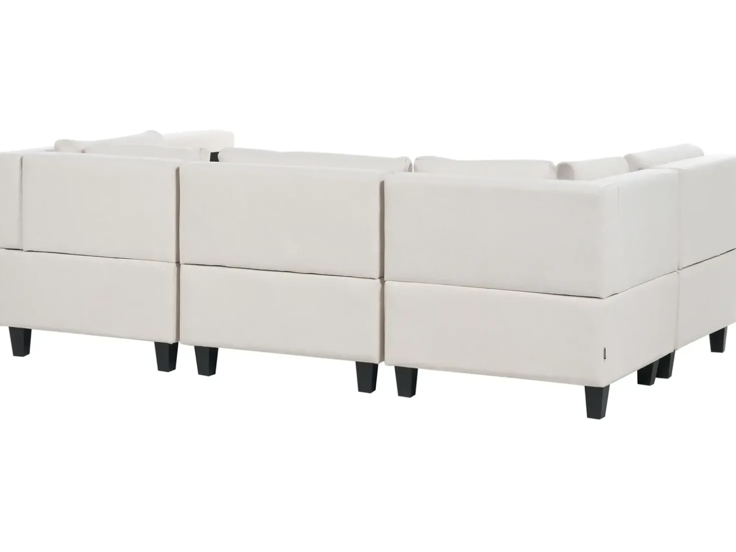 Divano modulare a U 5 posti UNSTAD Tessuto Beige chiaro