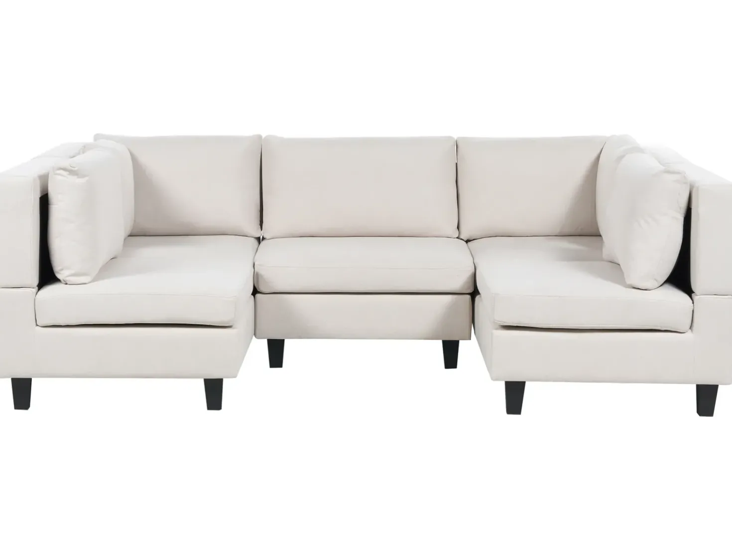 Divano modulare a U 5 posti UNSTAD Tessuto Beige chiaro