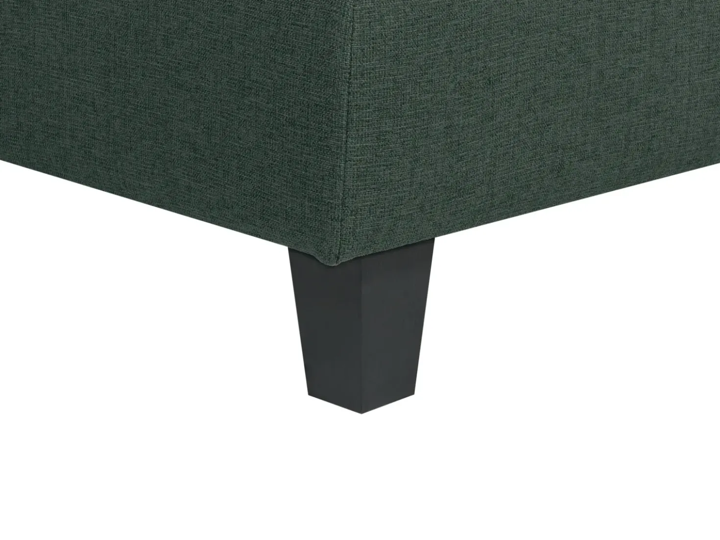 Divano modulare a U 5 posti UNSTAD Tessuto Verde scuro con ottomana