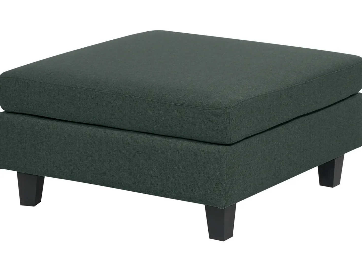 Divano modulare a U 5 posti UNSTAD Tessuto Verde scuro con ottomana
