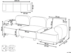Divano modulare 3 posti AMLI Tessuto Beige