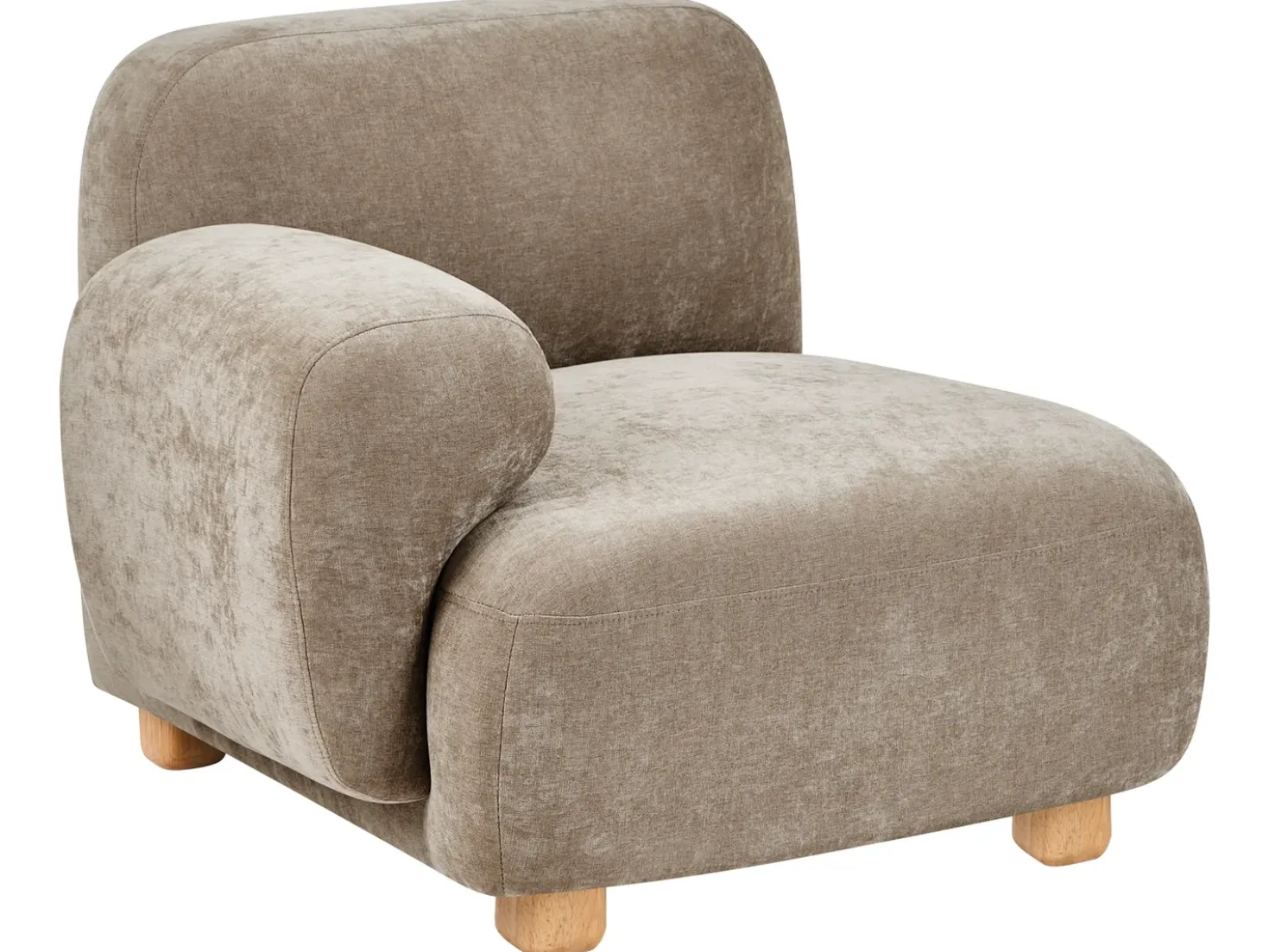 Divano modulare 3 posti AMLI Tessuto Beige con ottomana