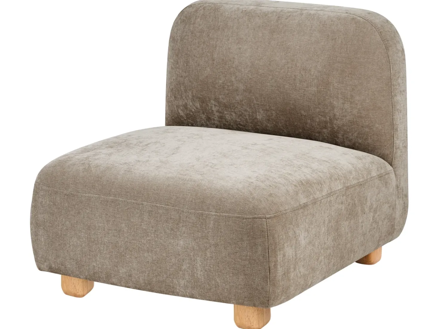 Divano modulare 3 posti AMLI Tessuto Beige con ottomana