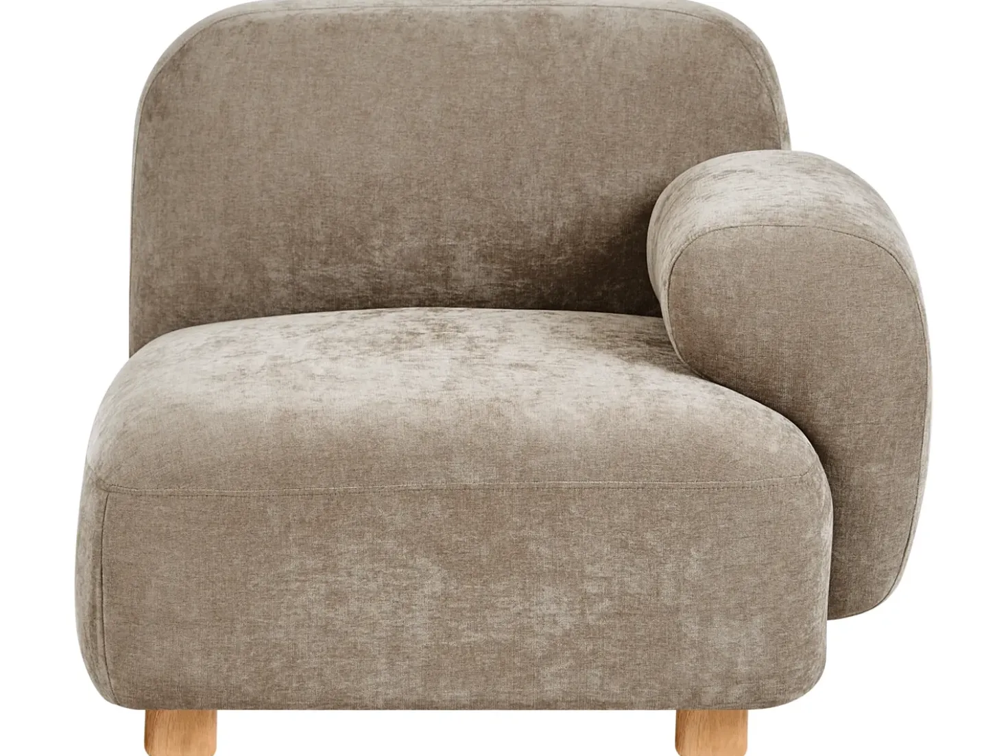 Divano modulare 2 posti AMLI Tessuto Beige con ottomana