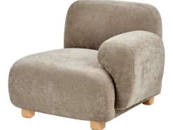 Divano modulare 2 posti AMLI Tessuto Beige con ottomana