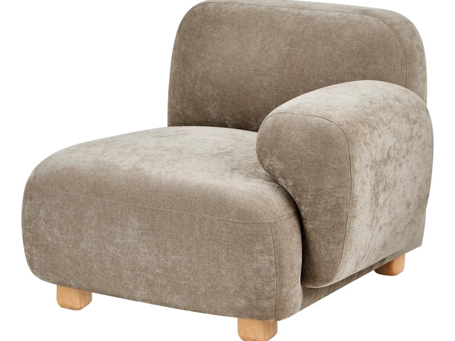 Divano modulare 2 posti AMLI Tessuto Beige con ottomana