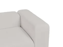 Divano modulare 3 posti FALSTERBO Bouclé Grigio chiaro con ottomana