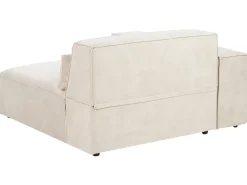 Divano modulare 3 posti HELLNAR Velluto Beige chiaro con ottomana