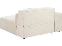 Sale Beliani Divano modulare 3 posti HELLNAR Velluto chiaro con ottomana Beige