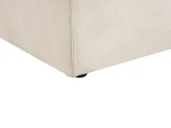 Sale Beliani Divano modulare 3 posti HELLNAR Velluto chiaro con ottomana Beige